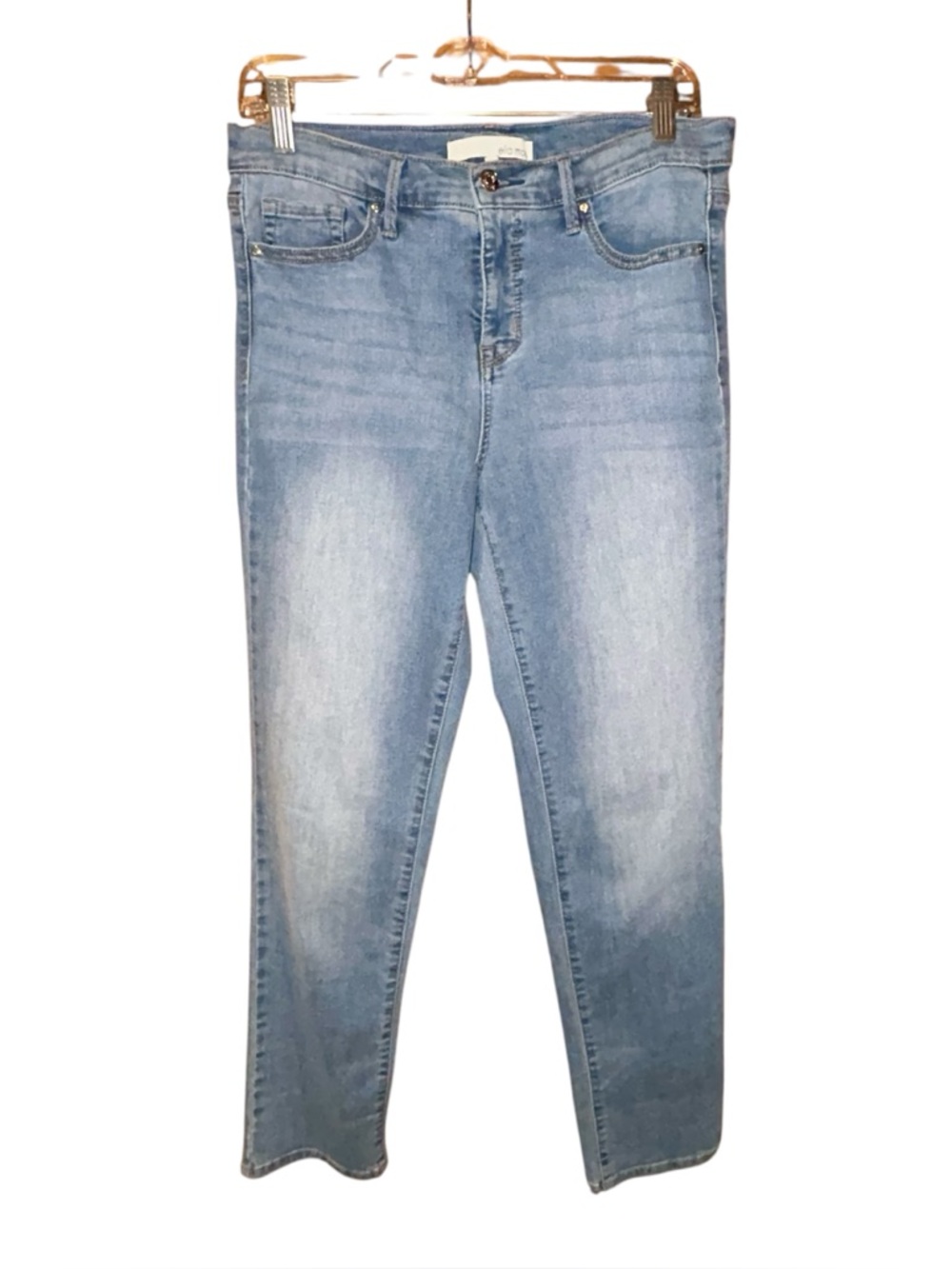 Ella Moss Womens High‎ Rise Straight Leg Jeans Size 6 Stretch Denim Light Wash